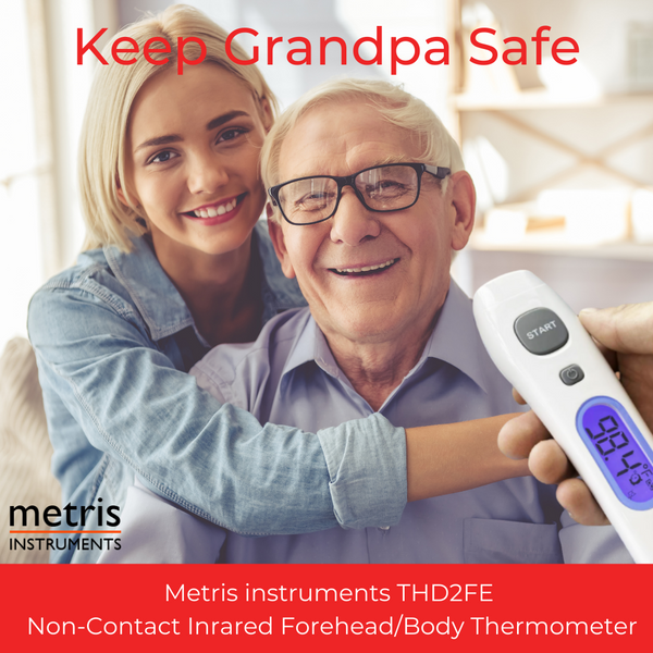 Metris Instruments THD2FE - FDA Listed Non-contact Infrared FOREHEAD/BODY thermometer for CLINICAL -HOSPITAL