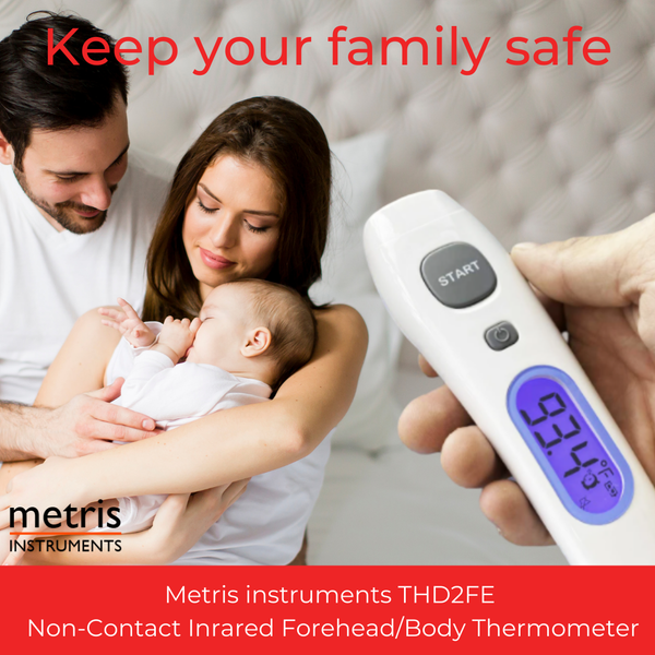 Metris Instruments THD2FE - FDA Listed Non-contact Infrared FOREHEAD/BODY thermometer for CLINICAL -HOSPITAL
